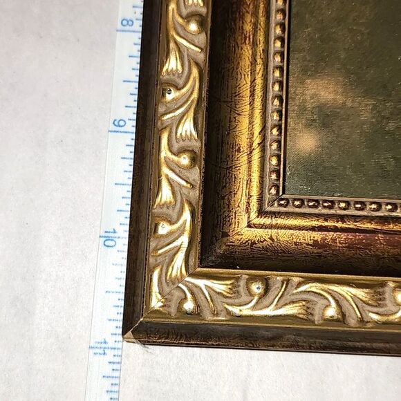 "Precious Memories" Hymn Green Matted and Gold Framed Print Overall Size 11"X13" - Picture 8 of 8